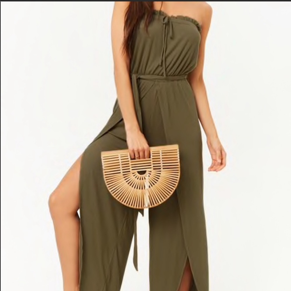 NWT! army green sleeveless jumpsuit
